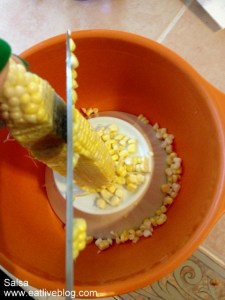 Scraping corn off the co